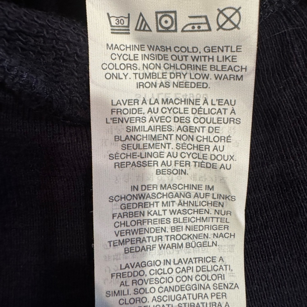 J. Crew Navy Sweatshirt with Black Floral Accents - Picture 7 of 7